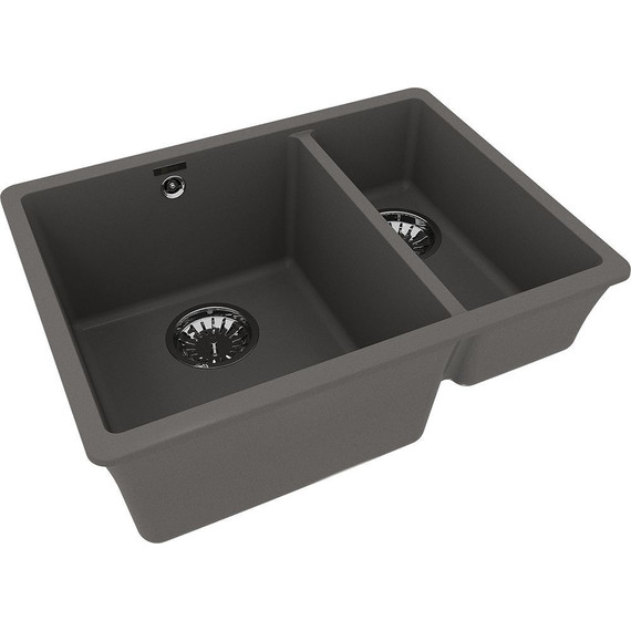 Кухонная мойка Lemark Sinara 550.2-U 9910083, серый шёлк, Цвет производителя: серый шёлк фото 2