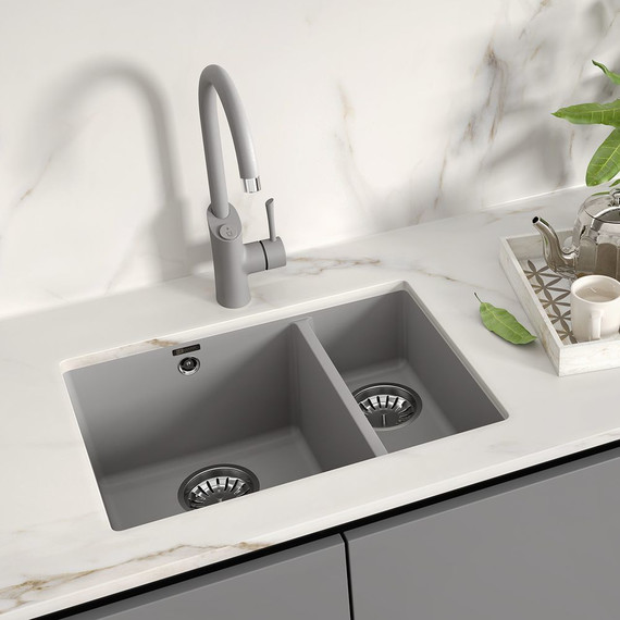 Кухонная мойка Lemark Sinara 550.2-U 9910081, грей, Цвет производителя: грей фото 3