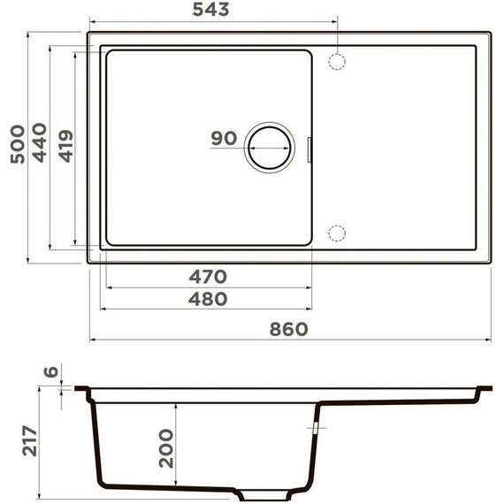 Кухонная мойка Omoikiri Sintesi 86 LG 4997134, leningrad grey, Цвет производителя: Leningrad grey - 2 Кухонная мойка Omoikiri Sintesi 86 LG 4997134, leningrad grey, Цвет производителя: Leningrad grey фото 2