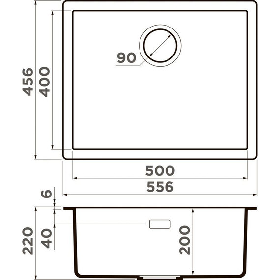 Кухонная мойка Omoikiri Yamakawa 55T-U/I BL 4993428, чёрный, Цвет производителя: чёрный - 2 Кухонная мойка Omoikiri Yamakawa 55T-U/I BL 4993428, чёрный, Цвет производителя: чёрный фото 2