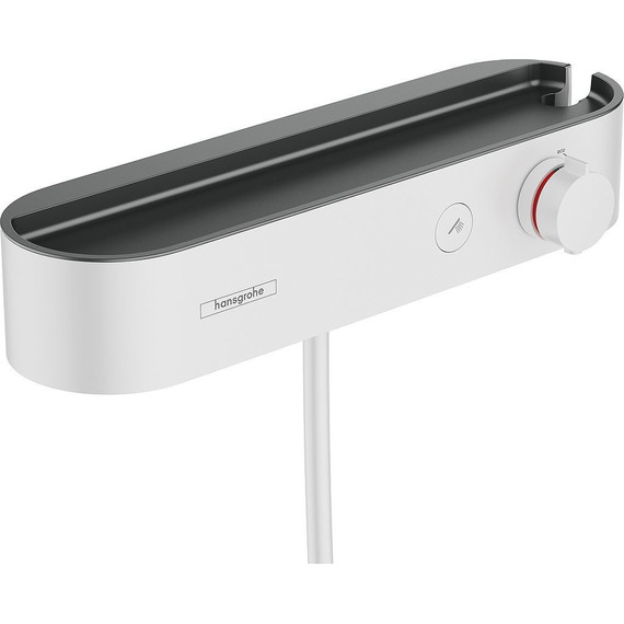 Смеситель для душа с термостатом Hansgrohe ShowerTablet Select 24360700, белый матовый фото 