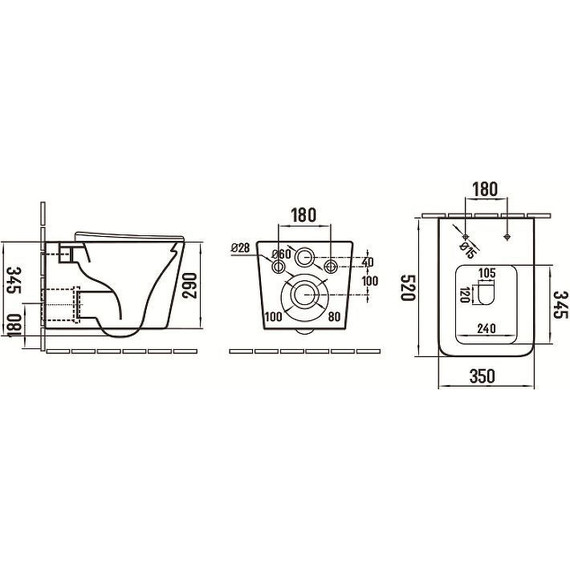 Унитаз подвесной CeramaLux Rimless 5170MHL с крышкой микролифт, голубой матовый, Цвет производителя: синий фото 2