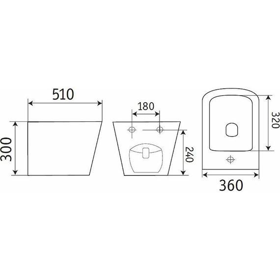 Биде подвесное CeramaLux 5370MH, светло-серый матовый - 2 Биде подвесное CeramaLux 5370MH, светло-серый матовый фото 2