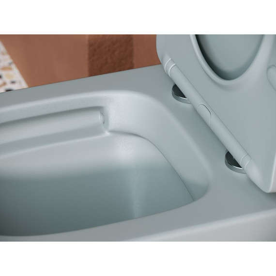 Унитаз подвесной ceramicanova Balearica Rimless CN6000MH с тонкой крышкой микролифт, антрацит матовый, Цвет производителя: серый - 3 Унитаз подвесной ceramicanova Balearica Rimless CN6000MH с тонкой крышкой микролифт, антрацит матовый, Цвет производителя: серый фото 3