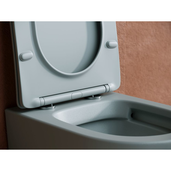 Унитаз подвесной ceramicanova Balearica Rimless CN6000MH с тонкой крышкой микролифт, антрацит матовый, Цвет производителя: серый - 4 Унитаз подвесной ceramicanova Balearica Rimless CN6000MH с тонкой крышкой микролифт, антрацит матовый, Цвет производителя: серый фото 4