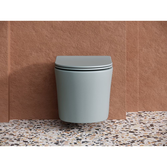 Унитаз подвесной ceramicanova Balearica Rimless CN6000MH с тонкой крышкой микролифт, антрацит матовый, Цвет производителя: серый - 5 Унитаз подвесной ceramicanova Balearica Rimless CN6000MH с тонкой крышкой микролифт, антрацит матовый, Цвет производителя: серый фото 5