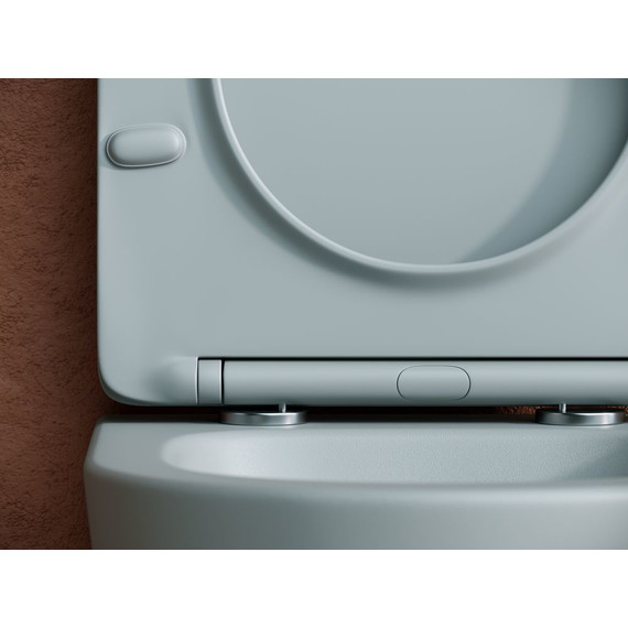 Унитаз подвесной ceramicanova Balearica Rimless CN6000MH с тонкой крышкой микролифт, антрацит матовый, Цвет производителя: серый - 7 Унитаз подвесной ceramicanova Balearica Rimless CN6000MH с тонкой крышкой микролифт, антрацит матовый, Цвет производителя: серый фото 7