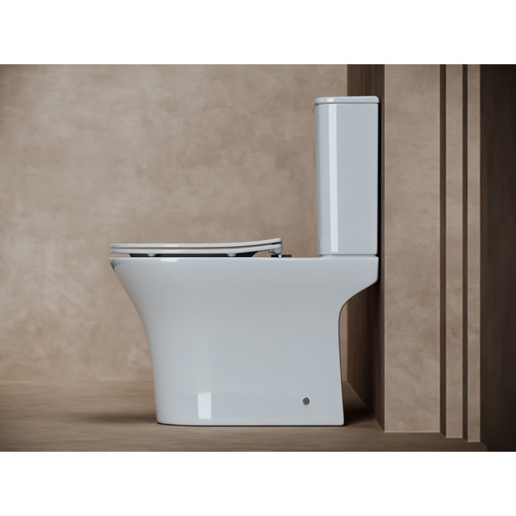 Унитаз-компакт ceramicanova Fortuna Rimless CN9001 с тонкой крышкой микролифт фото 2