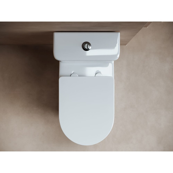 Унитаз-компакт ceramicanova Fortuna Rimless CN9001 с тонкой крышкой микролифт фото 3