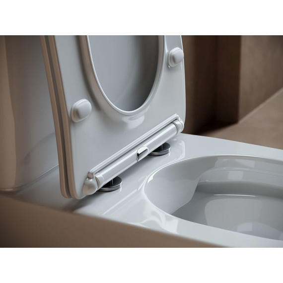 Унитаз-компакт ceramicanova Fortuna Rimless CN9001 с тонкой крышкой микролифт фото 6