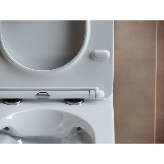 Унитаз-компакт ceramicanova Fortuna Rimless CN9001 с тонкой крышкой микролифт фото 7