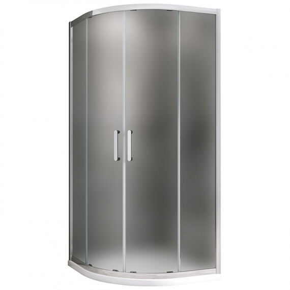 Душевое ограждение Abber Schwarzer Diamant 90 см AG01090M, хром/матовое фото 