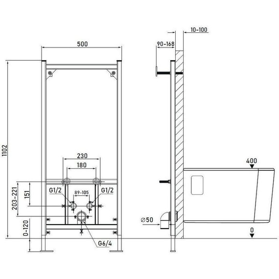 Инсталляция для биде Allen Brau Base 9.30001.20 - 2 Инсталляция для биде Allen Brau Base 9.30001.20 фото 2