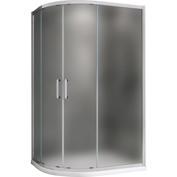 Душевое ограждение Abber Schwarzer Diamant 120x90 см AG01129M, хром/матовое фото 