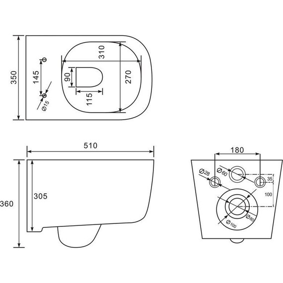 Унитаз подвесной безободковый Vincea Core VT1-28 с крышкой микролифт фото 11