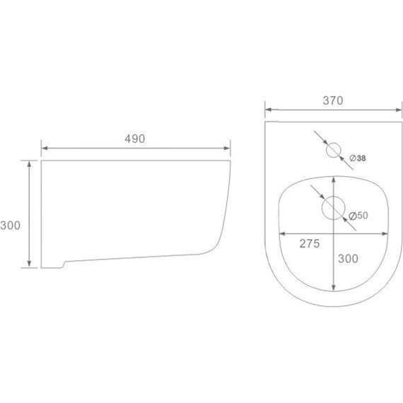 Биде подвесное Vincea Evo VB1-34S - 6 Биде подвесное Vincea Evo VB1-34S фото 6