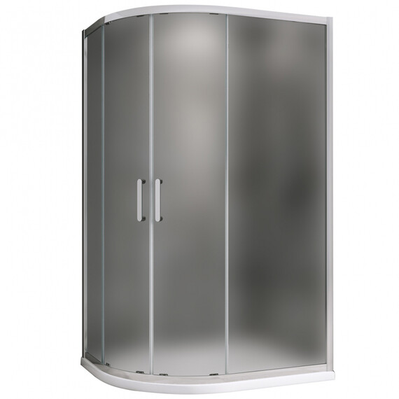 Душевое ограждение Abber Schwarzer Diamant 100x90 см AG01190M, хром/матовое фото 