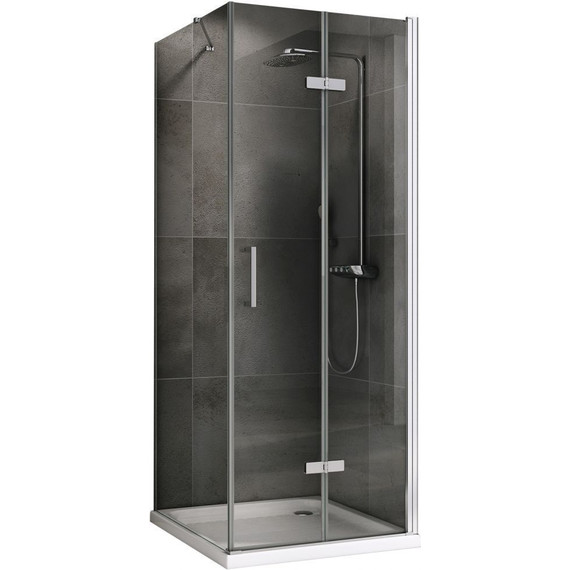 Душевое ограждение Abber Zart 80x90 см AG08080P-S91, хром/прозрачное фото 