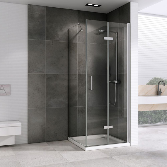 Душевое ограждение Abber Zart 80x80 см AG08080P-S81, хром/прозрачное фото 2