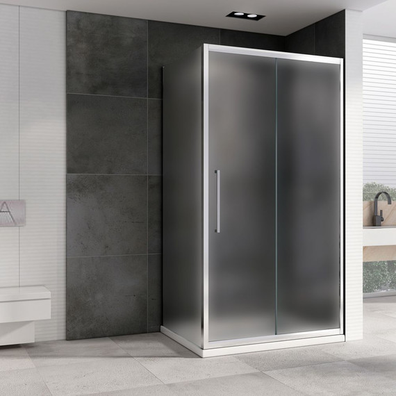 Душевое ограждение Abber Schwarzer Diamant 150x80 см AG30150MH-S80M, хром/матовое фото 2