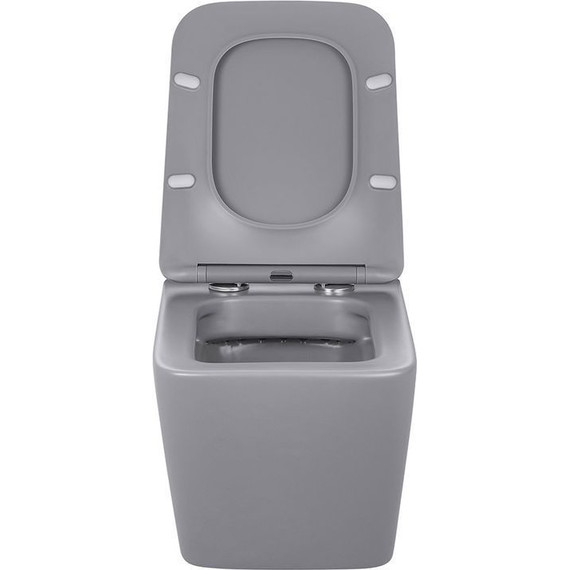 Унитаз подвесной безободковый Vincea Q-Line VT1-12MG с крышкой микролифт, серый матовый, Цвет производителя: серый фото 6