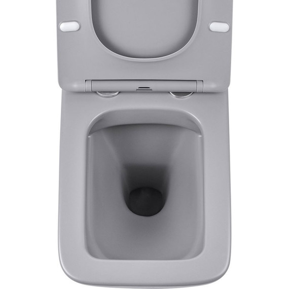 Унитаз подвесной безободковый Vincea Q-Line VT1-12MG с крышкой микролифт, серый матовый, Цвет производителя: серый фото 7
