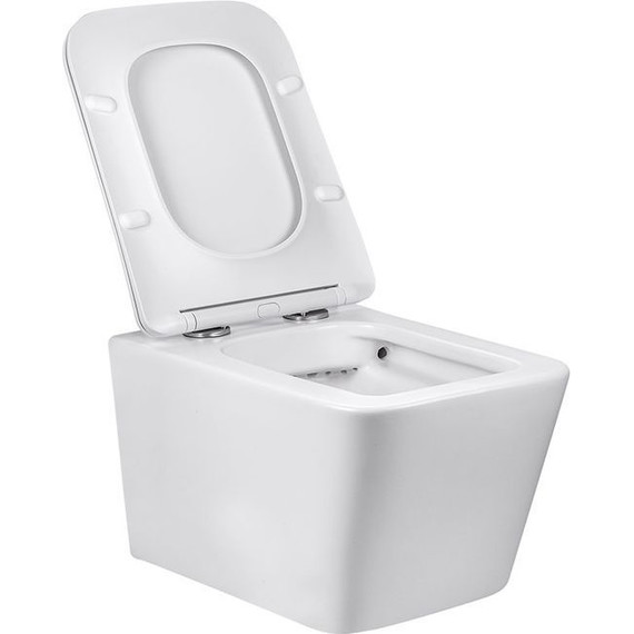 Унитаз подвесной безободковый Vincea Q-Line VT1-12 с крышкой микролифт, Цвет производителя: белый фото 5