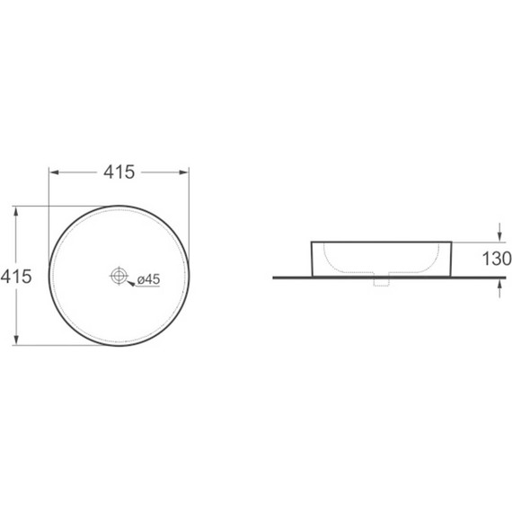 Раковина-чаша Vincea 41 см VBS-104 фото 2