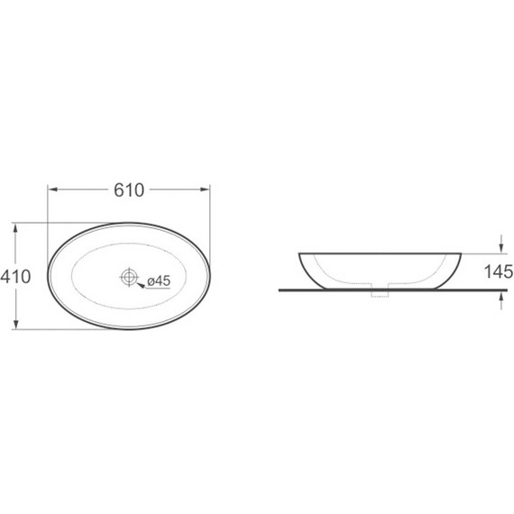 Раковина-чаша Vincea 61 см VBS-115 фото 2