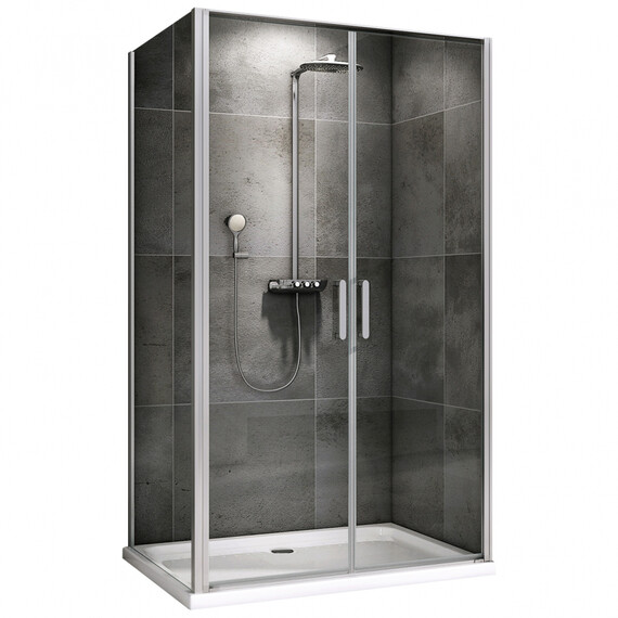 Душевое ограждение Abber Sonnenstrand 100x75 см AG04100C-S75, хром/прозрачное фото 