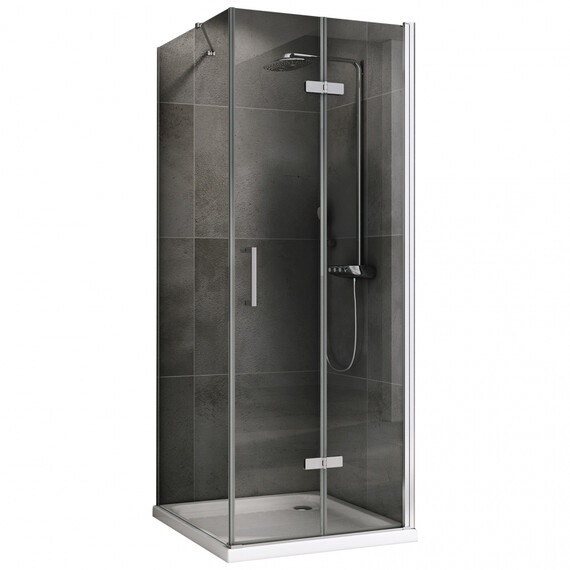 Душевое ограждение Abber Zart 80x80 см AG08080P-S81, хром/прозрачное фото 