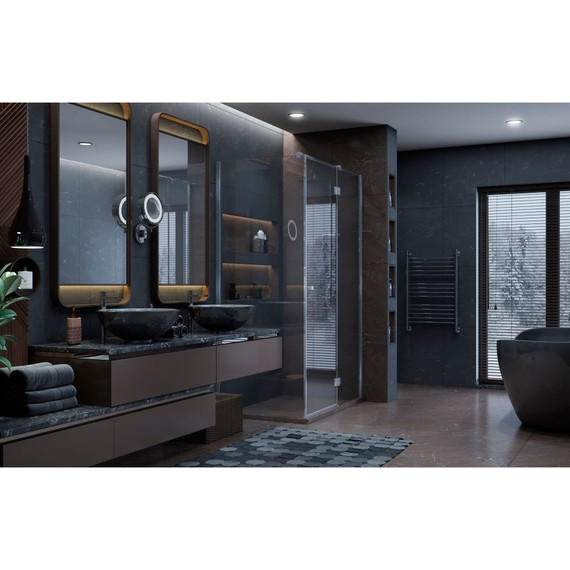 Душевое ограждение Ambassador Diamond 120x80 см 12011104R R, хром/прозрачное - 2 Душевое ограждение Ambassador Diamond 120x80 см 12011104R R, хром/прозрачное фото 2