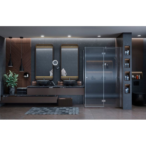 Душевое ограждение Ambassador Diamond 120x80 см 12011104R R, хром/прозрачное - 3 Душевое ограждение Ambassador Diamond 120x80 см 12011104R R, хром/прозрачное фото 3