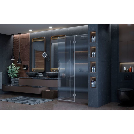 Душевое ограждение Ambassador Diamond 120x80 см 12011104R R, хром/прозрачное - 4 Душевое ограждение Ambassador Diamond 120x80 см 12011104R R, хром/прозрачное фото 4