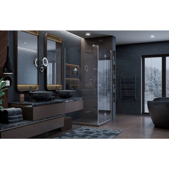 Душевое ограждение Ambassador Diamond 100x100 см 12011106R R, хром/прозрачное фото 2