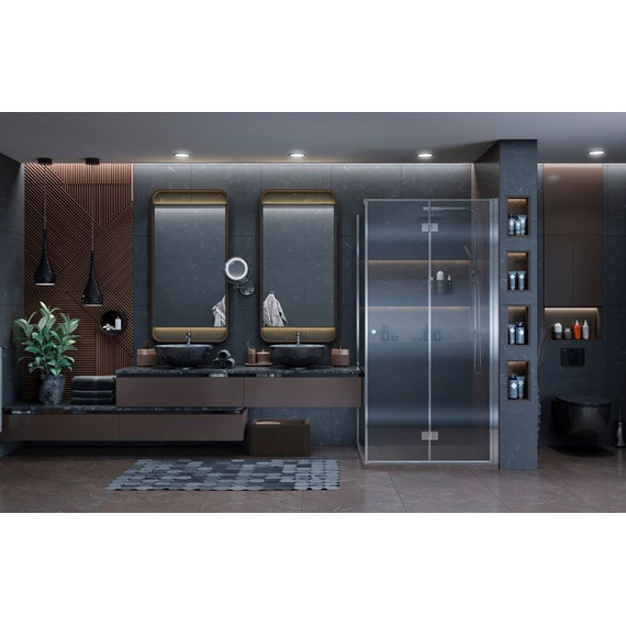 Душевое ограждение Ambassador Diamond 100x100 см 12011106R R, хром/прозрачное фото 3