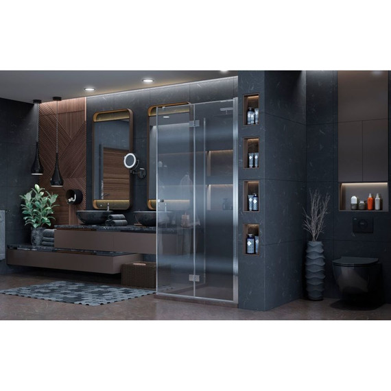 Душевое ограждение Ambassador Diamond 100x100 см 12011106R R, хром/прозрачное фото 4