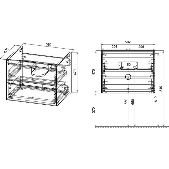 Тумба подвесная с раковиной Vincea Luka 60 см VMC-2L600NO (раковина белая VCB-13600W), натуральный дуб - 11 Тумба подвесная с раковиной Vincea Luka 60 см VMC-2L600NO (раковина белая VCB-13600W), натуральный дуб фото 11