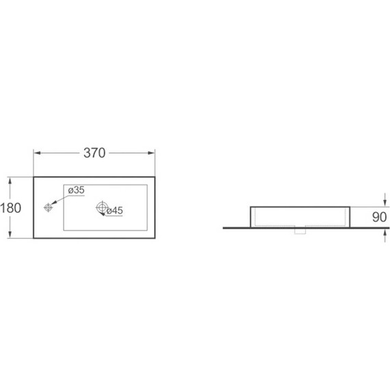 Раковина подвесная Vincea 37 см VBS-133L фото 2