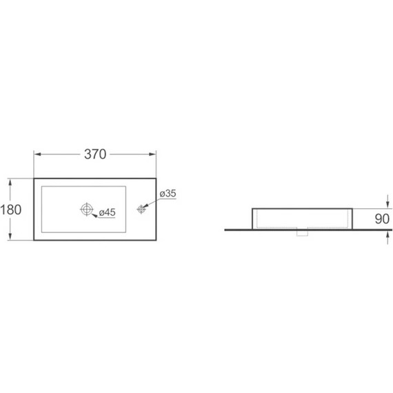 Раковина подвесная Vincea 37 см VBS-133R - 2 Раковина подвесная Vincea 37 см VBS-133R фото 2