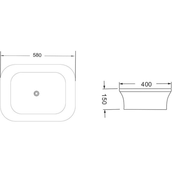 Раковина-чаша Vincea 58 см VBS-204 фото 2