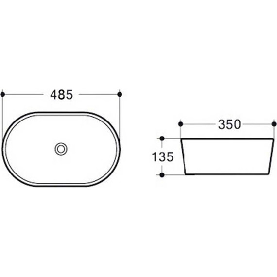Раковина-чаша Vincea 48 см VBS-301 фото 3