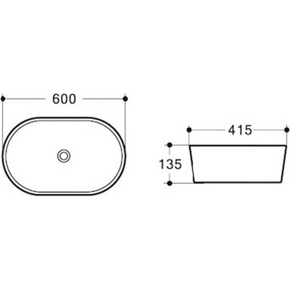 Раковина-чаша Vincea 60 см VBS-302 фото 3