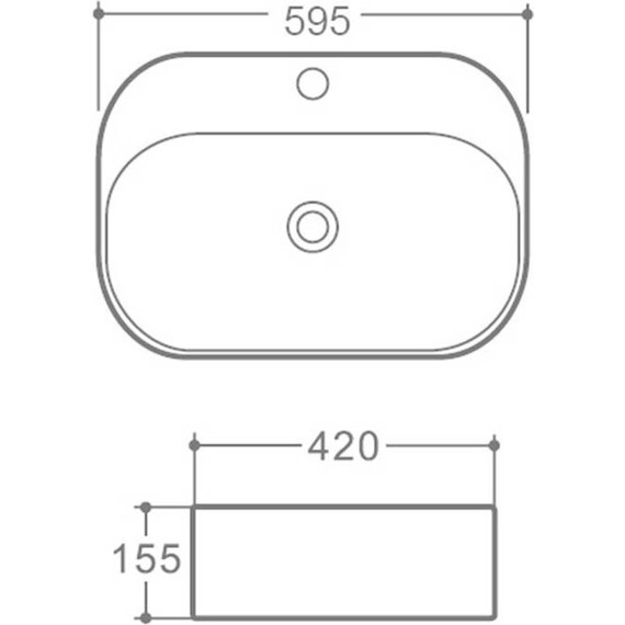 Раковина-чаша Vincea 59 см VBS-306 фото 2