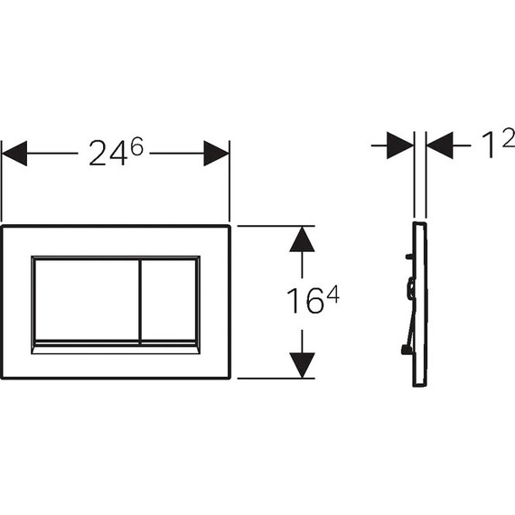 Кнопка смыва Vincea VFP-001MB, черный матовый фото 2