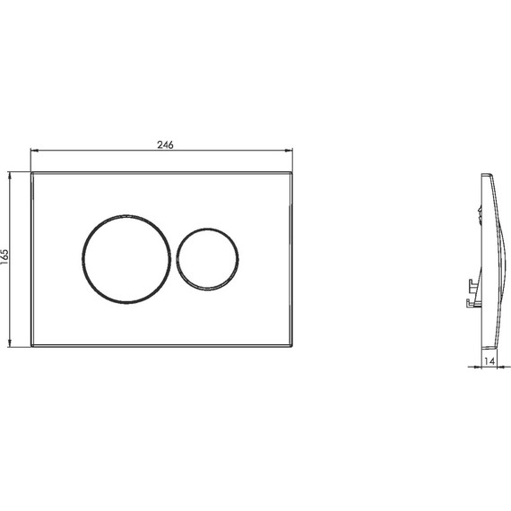 Кнопка смыва Vincea VFP-731MG, серый матовый фото 2