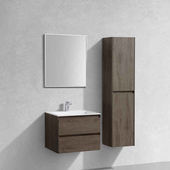 Тумба подвесная с раковиной Vincea Luka 60 см VMC-2L600RO (раковина белая VCB-13600W), тёмный дуб - 5 Тумба подвесная с раковиной Vincea Luka 60 см VMC-2L600RO (раковина белая VCB-13600W), тёмный дуб фото 5