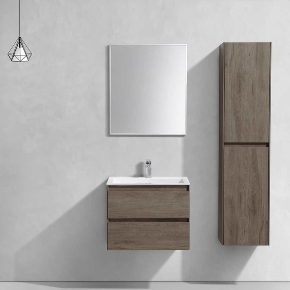 Тумба подвесная с раковиной Vincea Luka 60 см VMC-2L600RO (раковина белая VCB-13600W), тёмный дуб - 6 Тумба подвесная с раковиной Vincea Luka 60 см VMC-2L600RO (раковина белая VCB-13600W), тёмный дуб фото 6