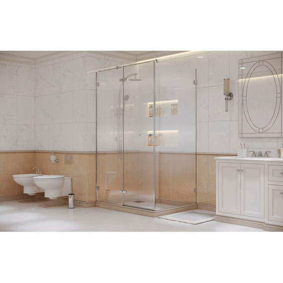 Душевое ограждение Ambassador Abner 120x80 см 10011103L L, хром/прозрачное фото 2