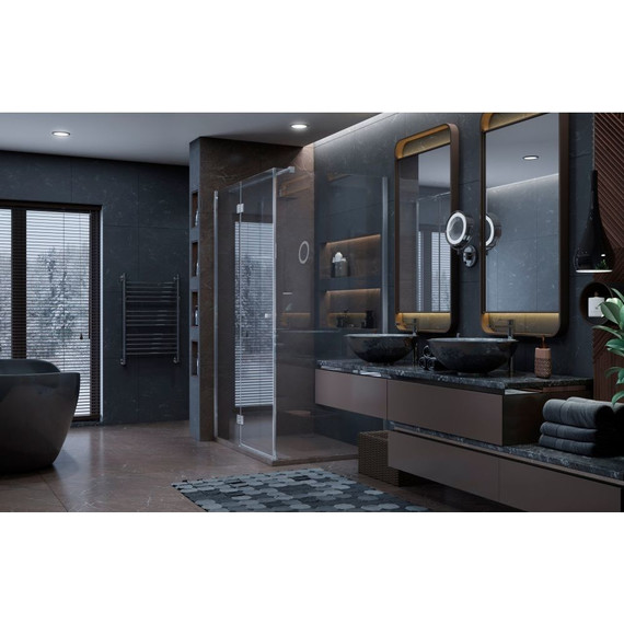 Душевое ограждение Ambassador Diamond 120x80 см 12011107L L, хром/прозрачное фото 2